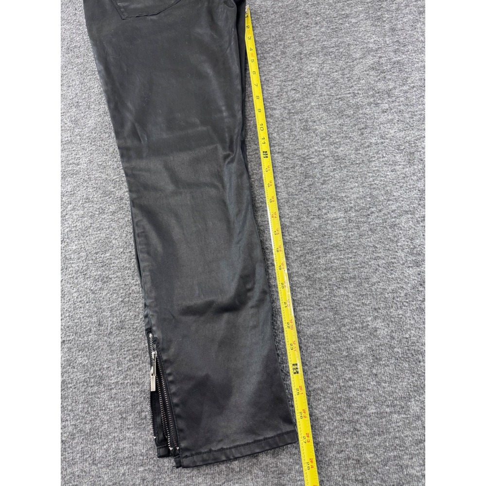 White House Black Market Skimmer Black Coated Ankle Zip Pants Womens 8 - Picture 8 of 10